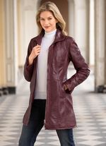 Lederkurzmantel von &bdquo;Cabrini&ldquo; BORDEAUX