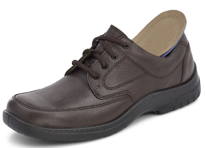 GINO GALANTE, klassische Herren-Schnürschuhe, mit herausnehmbarem Fußbett MOKKA