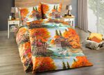 Biber Bettw&auml;sche-Garnitur BUNT
