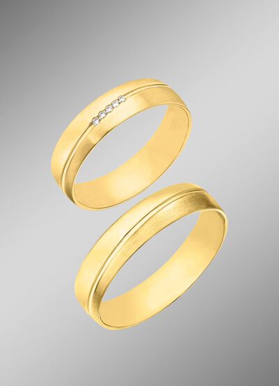 Edler Trauring gl&auml;nzend/mattiert 