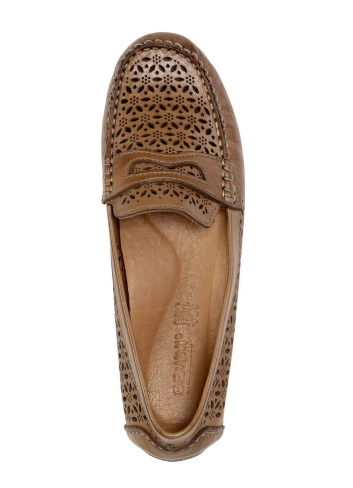 Gemini Slipper aus schattiertem Nappaleder COGNAC