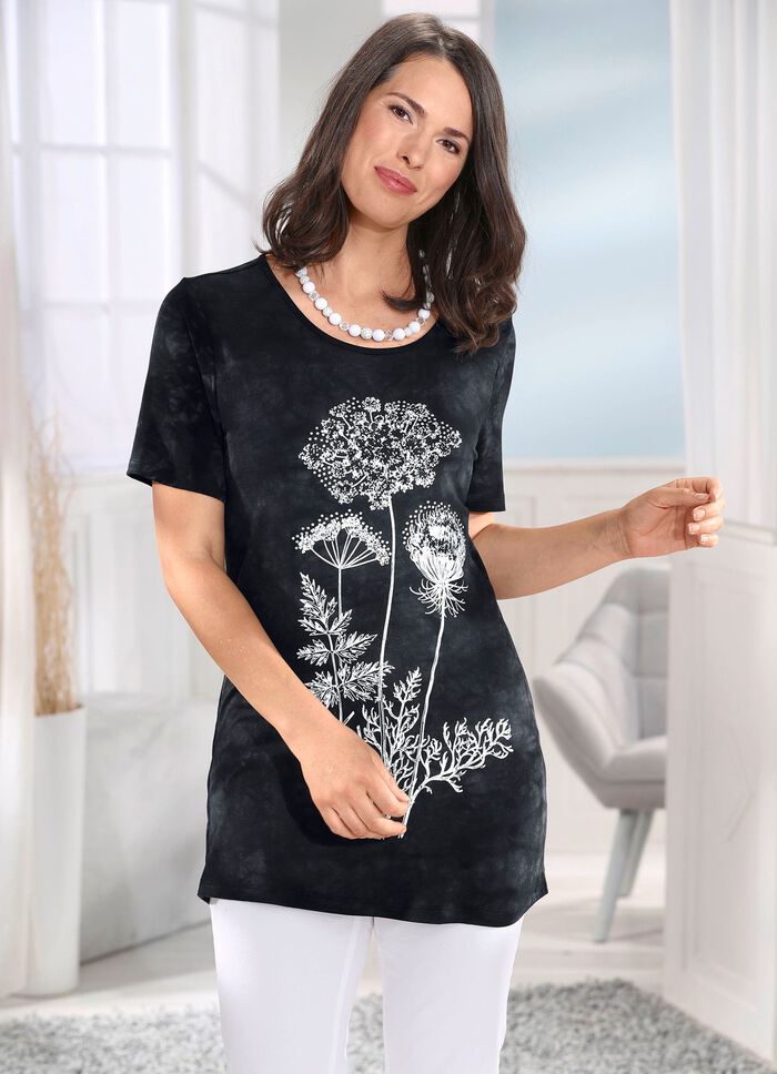 Longshirt in Batik-Optik  