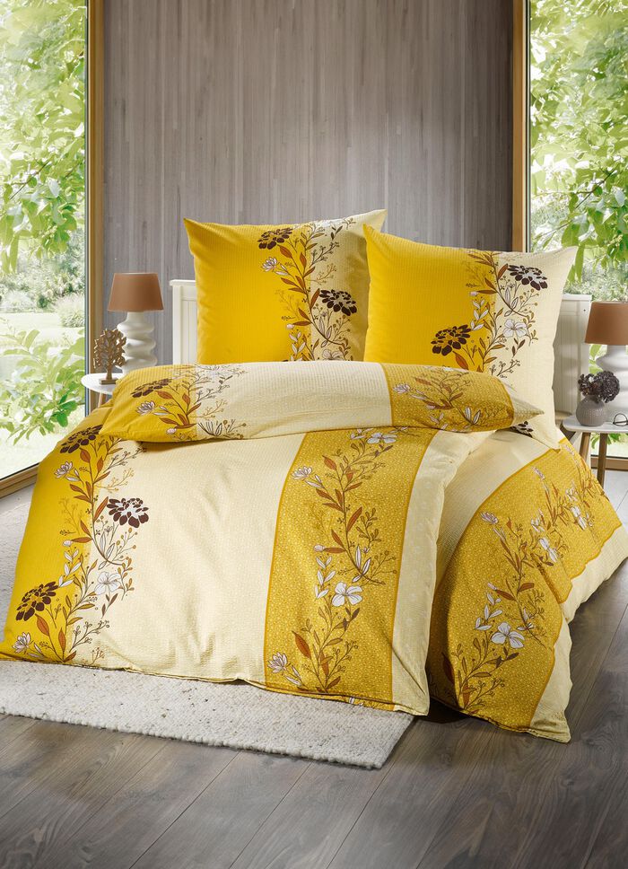 B&uuml;gelfreie Seersucker Bettw&auml;sche-Garnitur 