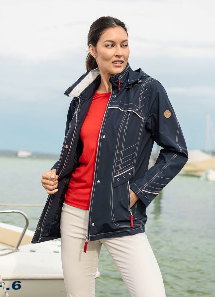 Funktionsjacke mit abnehmbarer Kapuze 