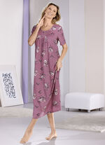 Nachthemd, knöchellang mit kurzen Ärmeln