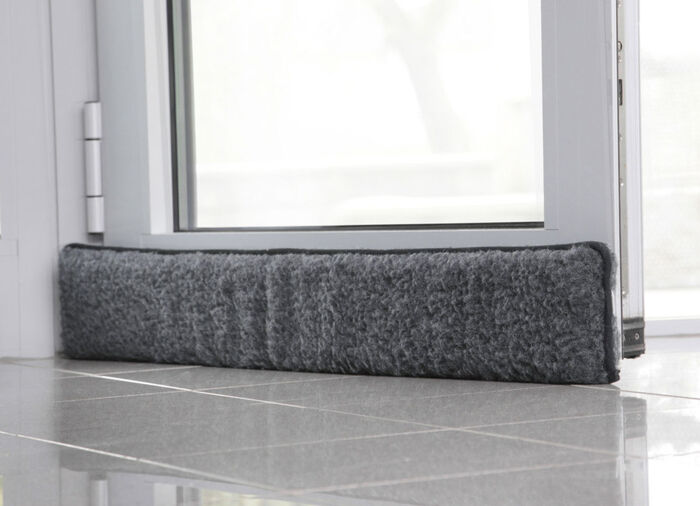 Schurwoll-Zugluftstopper für Türen ANTHRAZIT