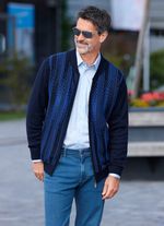 Gemusterte Jacke in 2 Farben MARINE