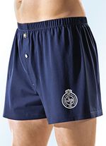 Viererpack Boxershorts, uni mit Druckmotiv 