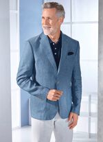 Sakko in 3 Farben MITTELBLAU MELIERT