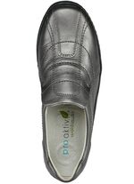 Waldl&auml;ufer, bequeme Damen-Slipper, Weite H, mit herausnehmbarem Fu&szlig;bett ALTSILBER