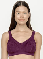 Susa Zweierpack BH mit Spitzeneins&auml;tzen 1X AUBERGINE, 1X PUDER