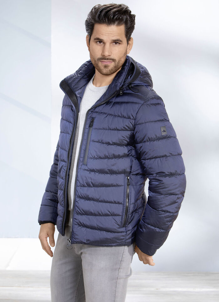 Steppkurzjacke von „New Canadian“ DUNKELBLAU