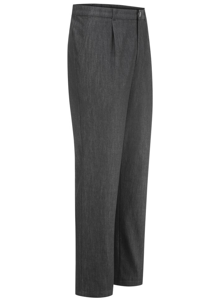 "Klaus Modelle"-Edeljeans mit Bundfalten in 2 Farben ANTHRAZIT