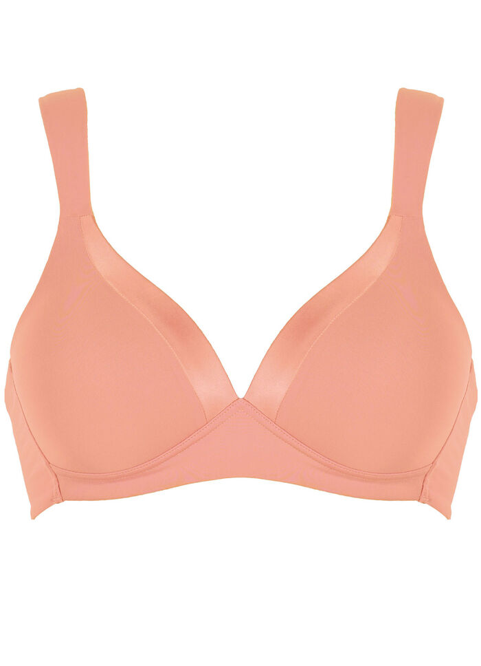 Naturana BH mit Satinblende am Dekolleté APRICOT