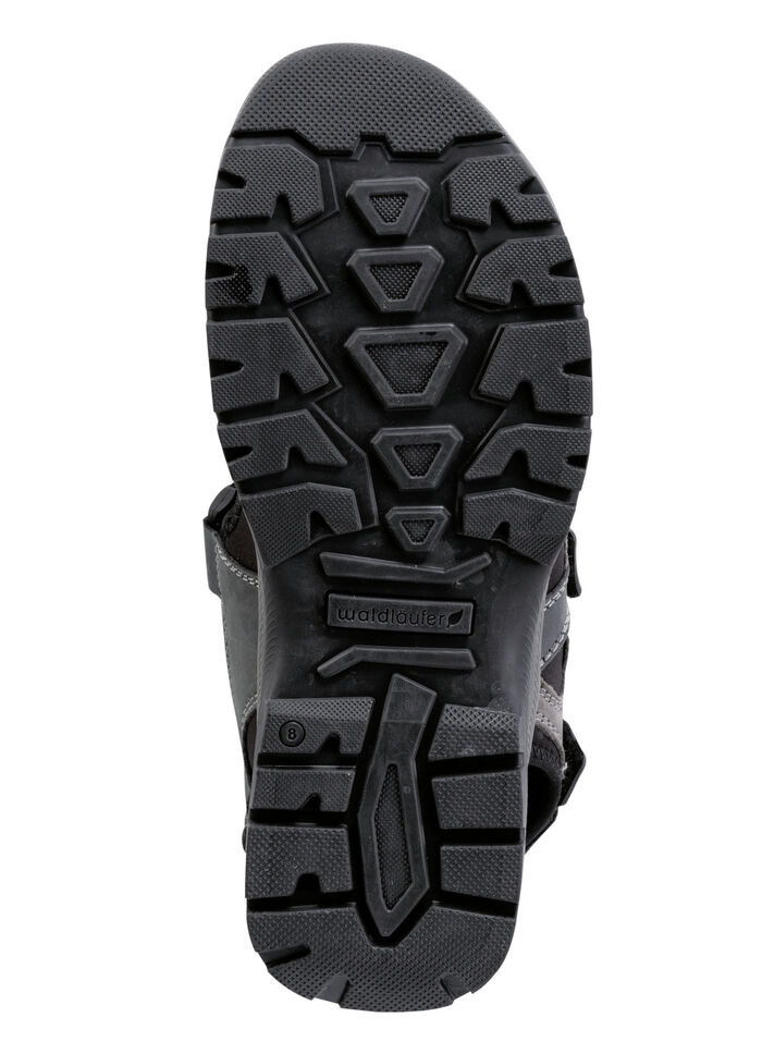 Waldläufer Trekking-Sandale aus Nubukleder BLAU-GRAU-SCHWARZ