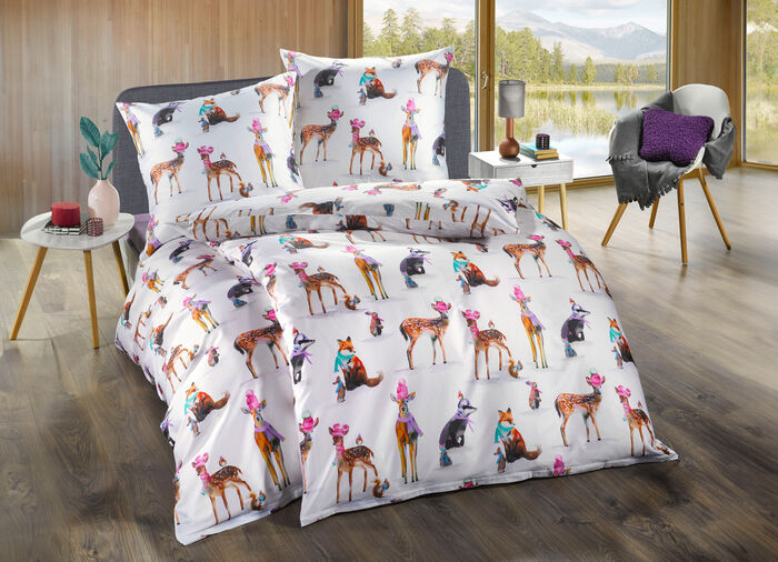 Allover dessinierten Bettwäsche-Garnitur