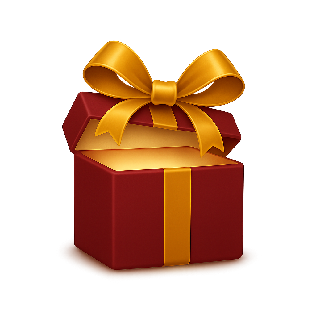 Geöffnetes Geschenk